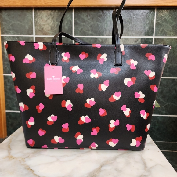 Kate Spade Margareta Flutter Hearts Tote Bag - Picture 2 of 12